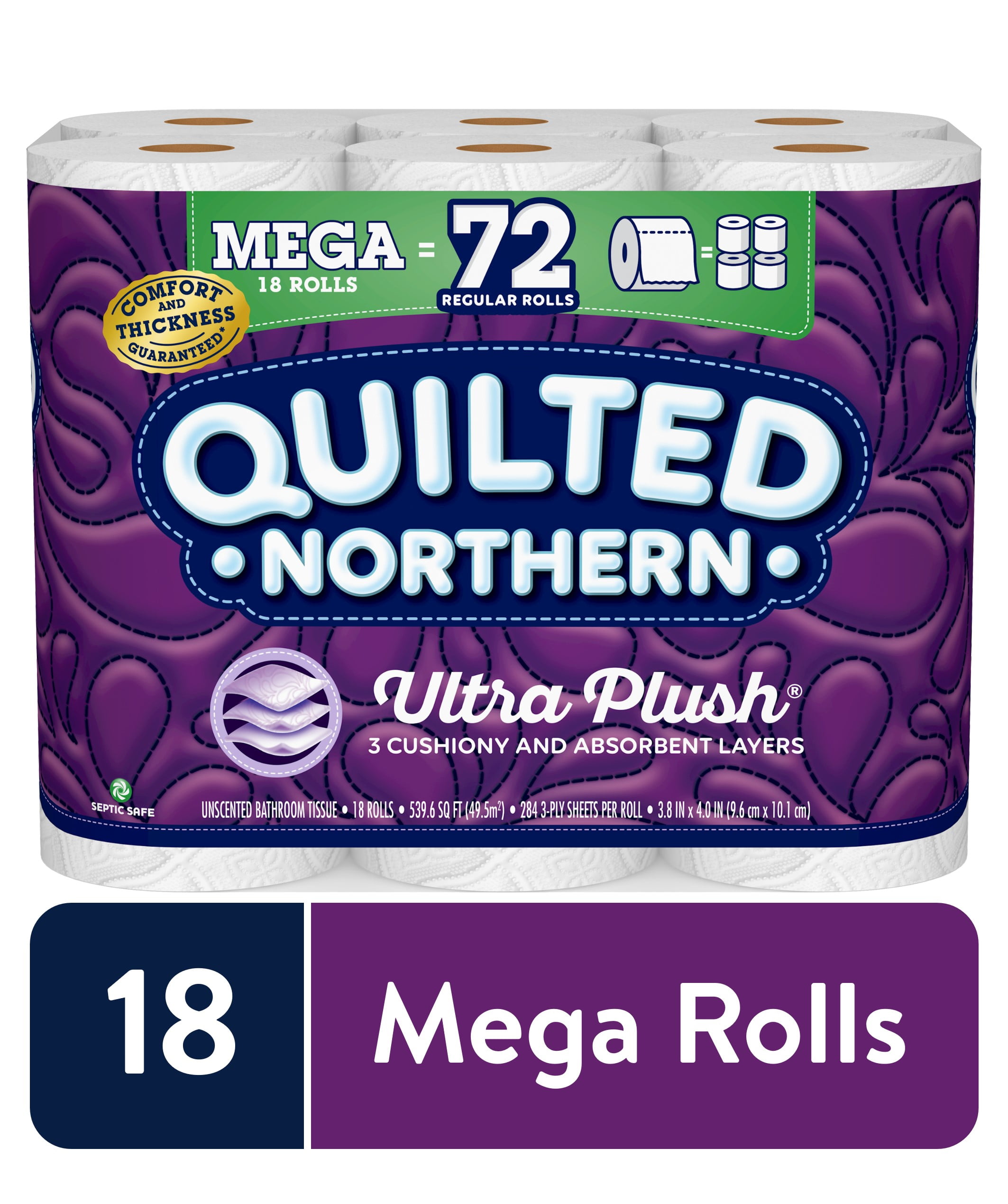Quilted Northern Ultra Plush Toilet Paper, 18 Mega Rolls