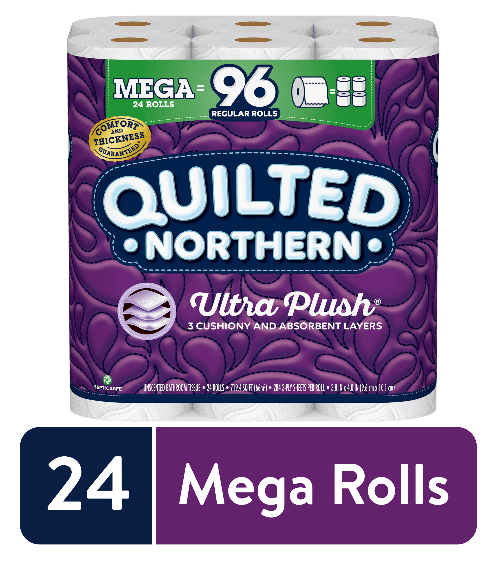 Quilted Northern Ultra Plush Toilet Paper, 24 Mega Rolls