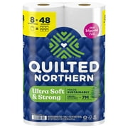Quilted Northern Ultra Soft & Strong Toilet Paper, 8 Super Mega Rolls = 48 Regular Rolls, 5X Stronger, Premium Soft Toilet Tissue