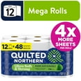 thumbnail image 1 of Quilted Northern Ultra Soft & Strong 2-Ply Toilet Paper, 12 Mega Rolls, 295 Sheets Per Roll, 1 of 11