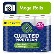 Quilted Northern Ultra Soft & Strong 2-Ply Toilet Paper, 18 Mega Rolls, 255 Sheets per Roll