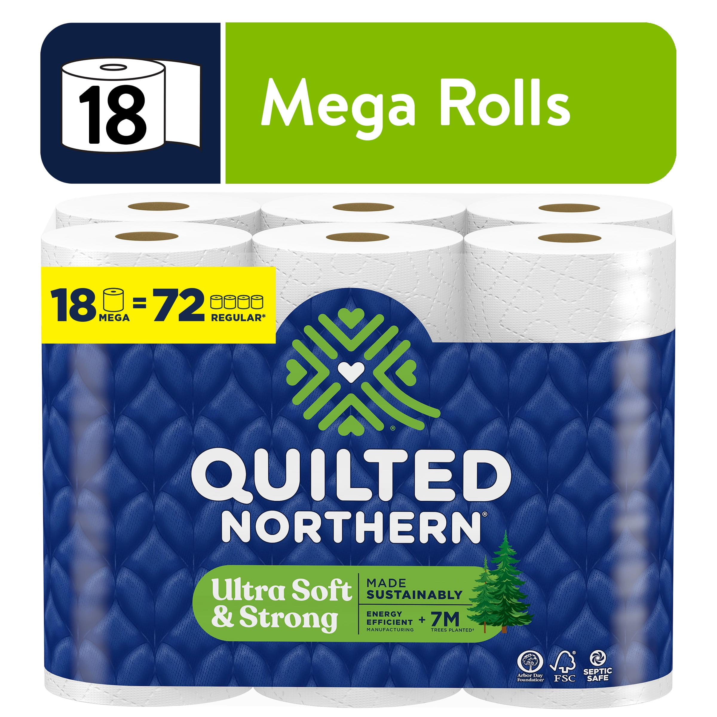Quilted Northern Ultra Soft & Strong 2-Ply Toilet Paper, 18 Mega Rolls
