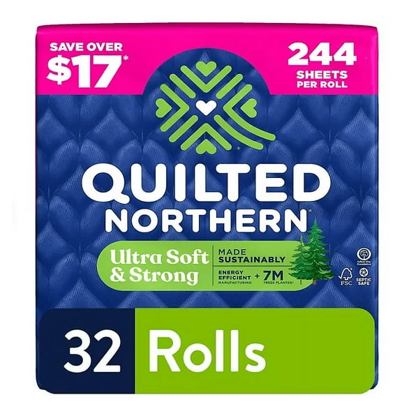 Quilted Northern Ultra Soft & Strong 2-Ply Toilet Paper 32 rolls, 244 sheets/roll