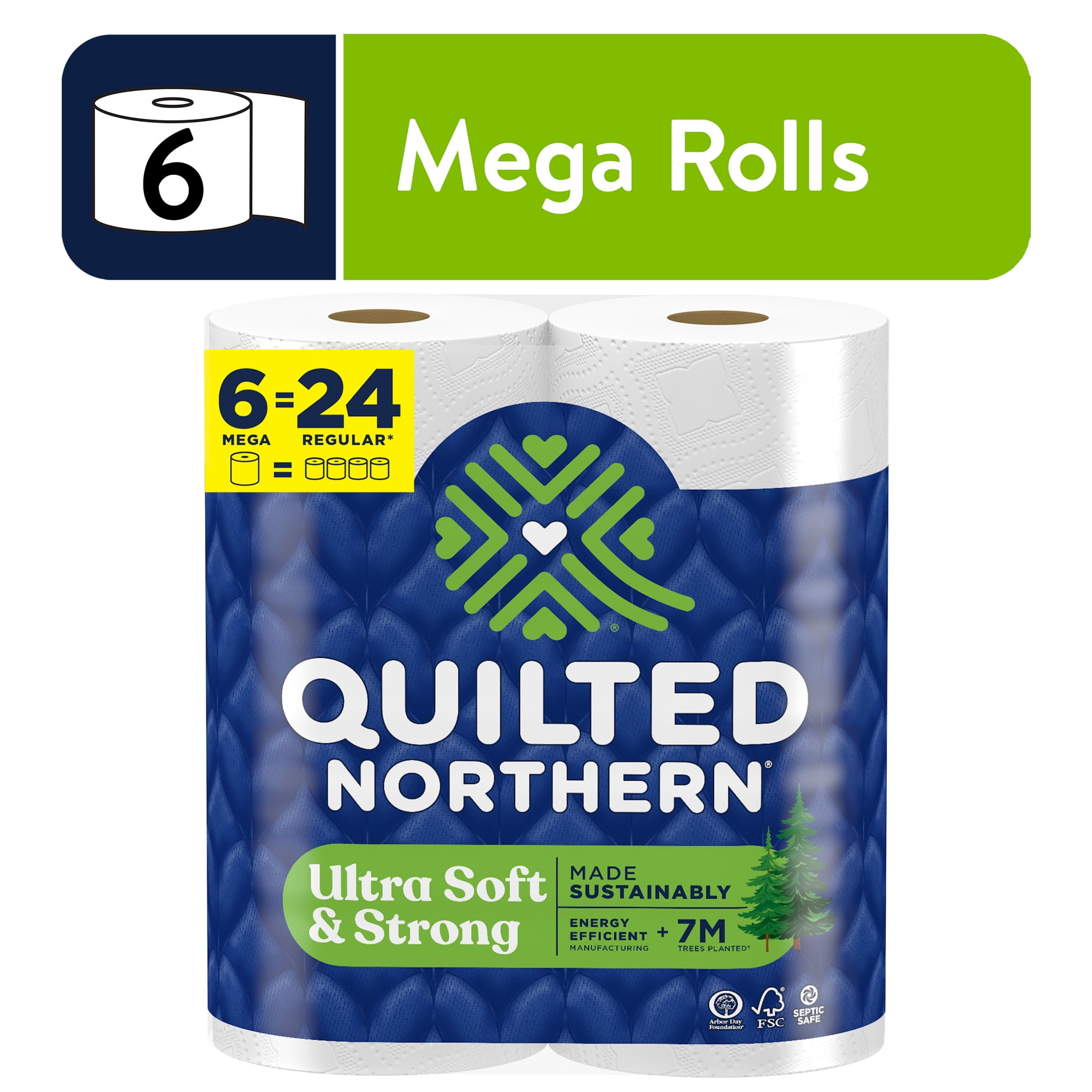 Quilted Northern Ultra Soft & Strong 2-Ply Toilet Paper, 6 Mega Rolls