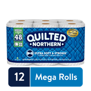 Quilted Northern Ultra Soft & Strong Toilet Paper, 12 Mega Rolls (= 48 Regular Rolls)
