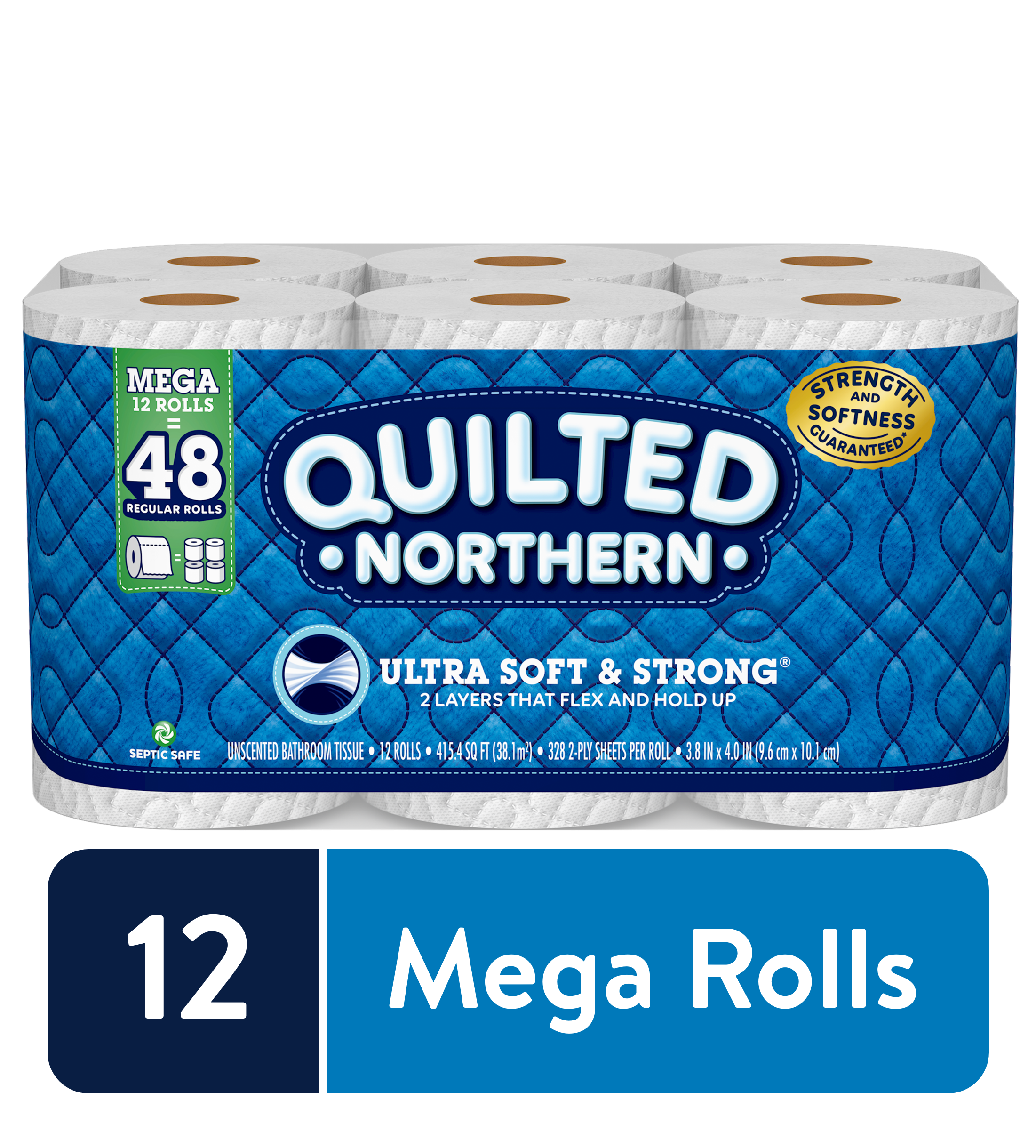 Quilted Northern Ultra Soft & Strong Toilet Paper, 12 Mega Rolls (= 48 Regular Rolls) - image 1 of 9
