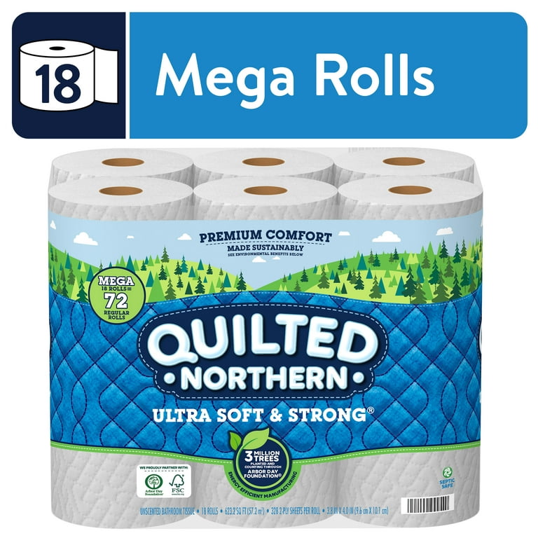  Quilted Northern Ultra Soft & Strong, Toilet Paper, 12 Mega  Rolls : Health & Household
