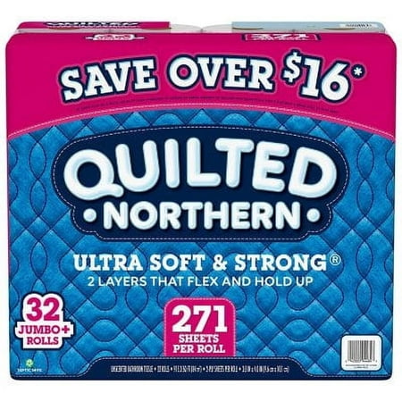 Quilted Northern Ultra Soft & Strong Toilet Paper (32 rolls, 271 2-ply sheets/roll)
