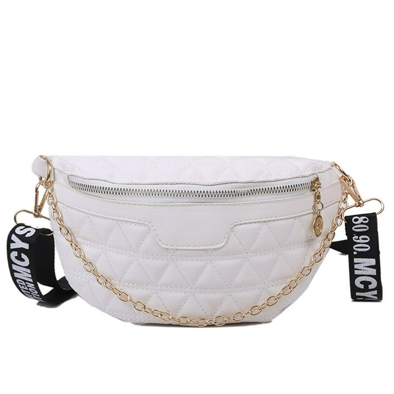 Fashion Women Waist Bag Luxury PU Leather Waist Packs Brand Women Shoulder Bags Black Trendy Design