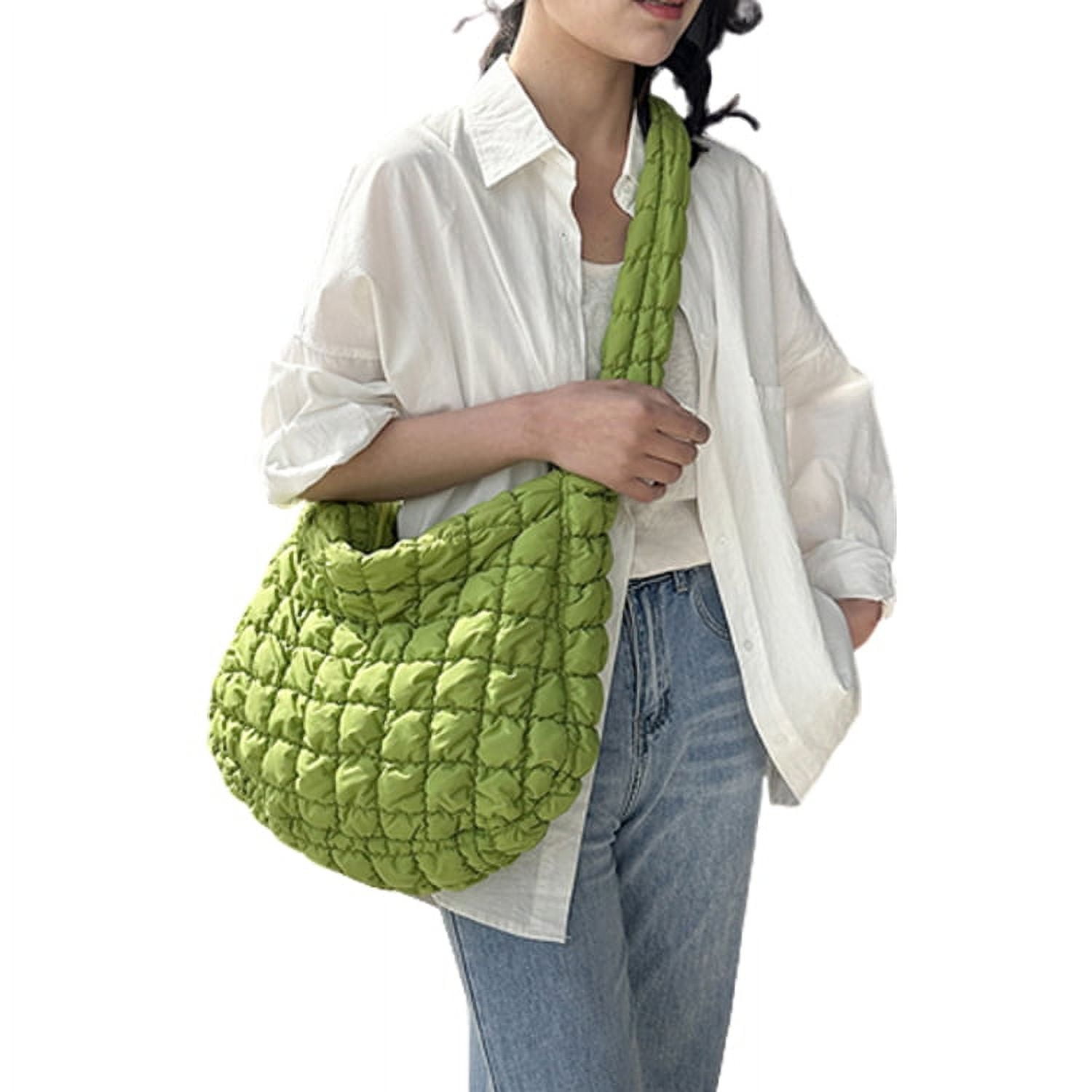 Quilted Padded Crossbody Bag for Women Pleated Bubbles Cloud Quilted Padded Crossbody Bag for Women Pleated Bubbles Cloud