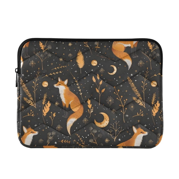 Quilted Padded Fox Printed Laptop Sleeve Case for 1314 inch