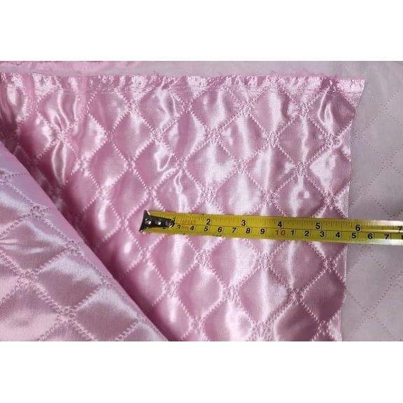Quilted Padded Lining Fabric 58" Wide, Sold by Yard (Pink)