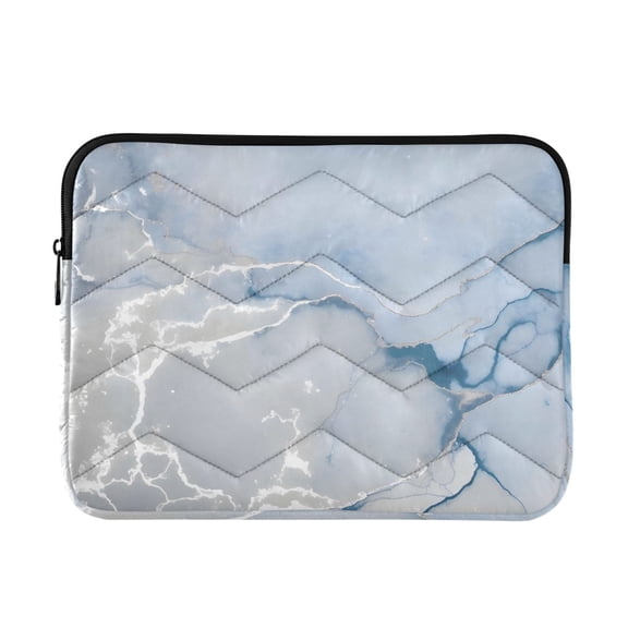 Quilted Padded Marble Art Printed Laptop Sleeve Case for 1314 inch