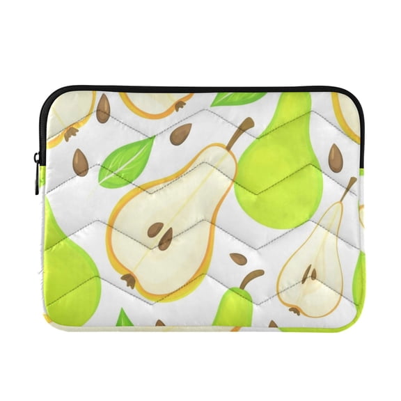 Quilted Padded Pear Printed Laptop Sleeve Case for 1314 inch
