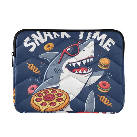 Quilted Padded Shark Printed Laptop Sleeve Case for 1314 inch