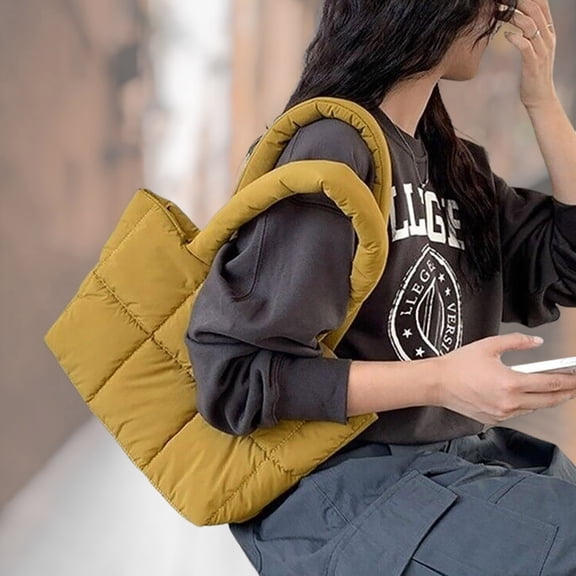 Quilted Padded Shoulder Bag / Tote Bag