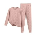 thumbnail image 1 of Quilted Pajamas Sets for Women Winter Warm Thermal Long Sleeve Sleepwear Comfy Soft Pjs Two Piece Loungewear Outfits New Pajama Sets for Women Pinky XL, 1 of 9