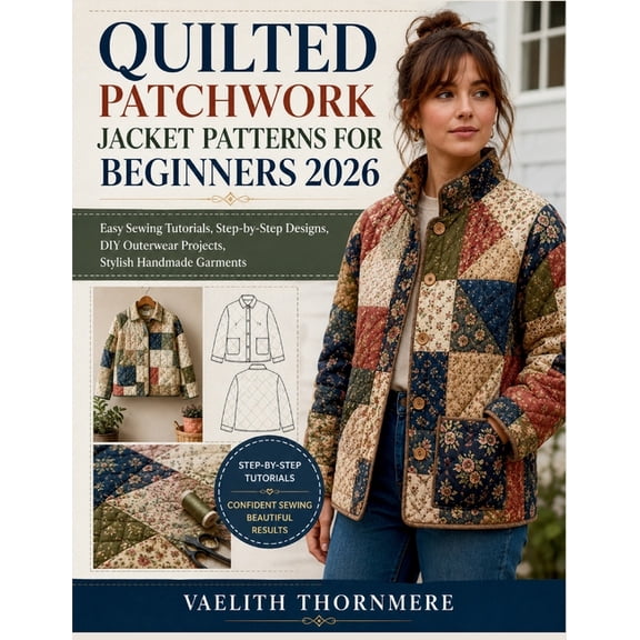 Quilted Patchwork Jacket Patterns for Beginners 2026: Easy Sewing Tutorials, Step-by-Step Designs, DIY Outerwear Project, (Paperback)