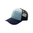 thumbnail image 1 of Quilted Pattern Fashion Foam Front Trucker Cap, Lt Blue/Navy, 1 of 1