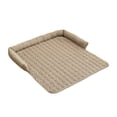 thumbnail image 1 of Quilted Pet Sofa Cushion with Raised Bolsters, 75x75cm Cat Bed Dog Bed Mat Furniture Protector & Calming Pet Bed for Dogs and Cats, 1 of 5