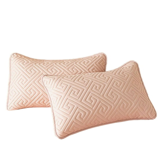Quilted Pillow Shams Set of 2 Standard Size Pillow Covers Modern Decorative Pillow Cases for Bed 19" x 29"