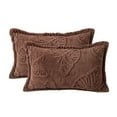 thumbnail image 1 of Quilted Pillowcase Set of 2, Decorative 3D Butterfly Pattern Microfiber Bed Pillow Shams, Soft Pillow Covers 29*20 Inch (Brown), 1 of 6