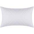 Quilted Pillows for Sleeping 2 Pack Standard Size White Side Stomach