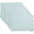 thumbnail image 1 of Quilted Placemats Set of 6 Washable-13x18 inches Rectangular Placemats for Kitchen Table-100% Cotton Fabric Rectangular Table Mats, (Light Blue), 1 of 8