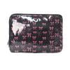 Quilted Protective Case with Lining, Bow Laptop Sleeves with Small Roses&Bows, Waterproof Laptop Sleeves for Women Girls, S