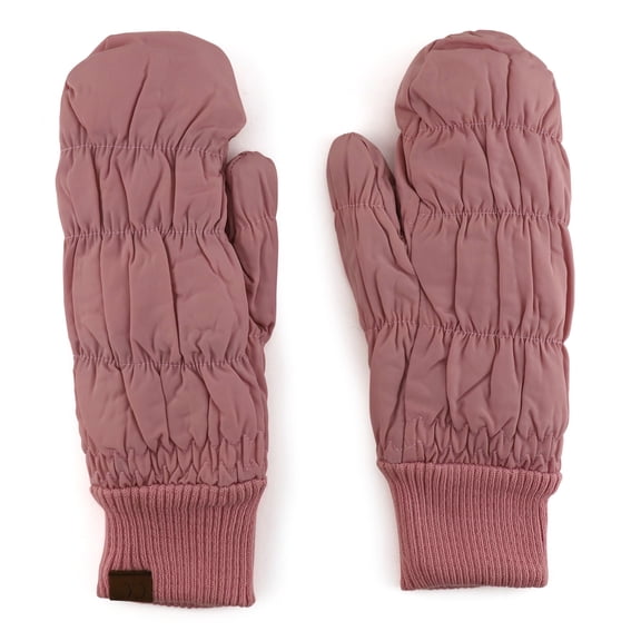 Quilted Puffer Mitten Glove with Fleece Lining