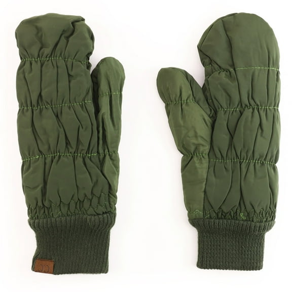 Quilted Puffer Mitten Glove with Fleece Lining