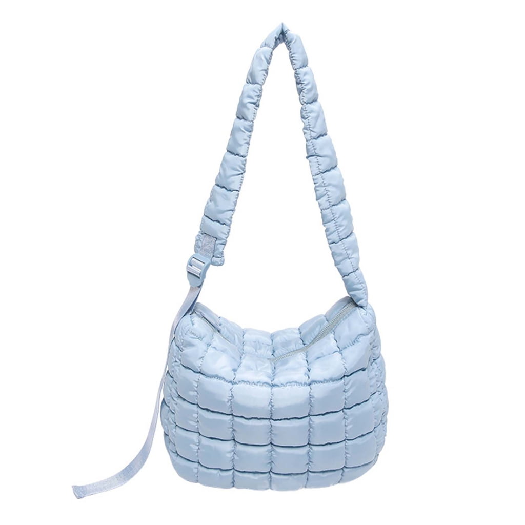 Quilted Puffer Shoulder Bag Lightweight Fashion Padded Crossbody Bag for Women
