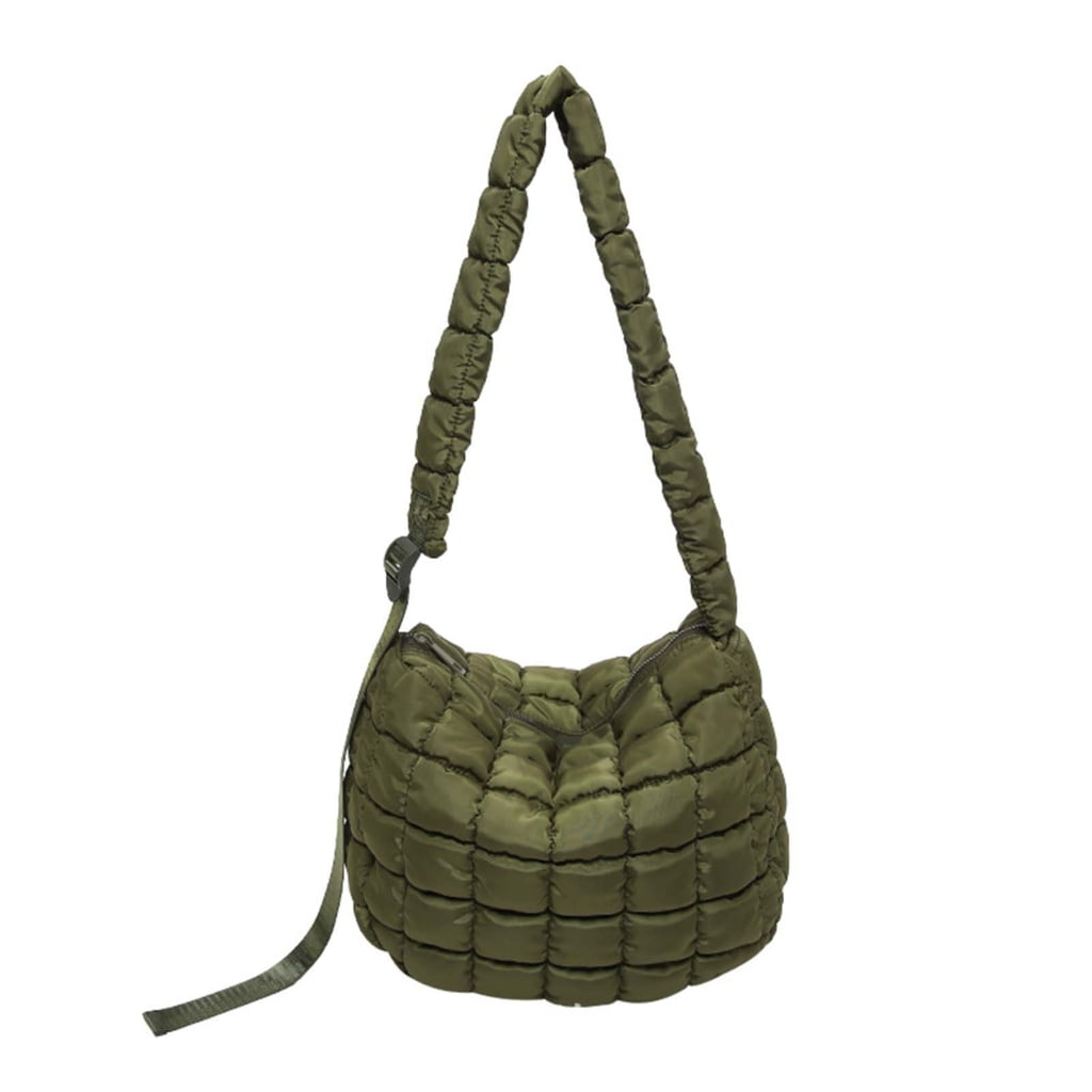 Quilted Puffer Shoulder Bag Lightweight Fashion Padded Crossbody Bag for Women