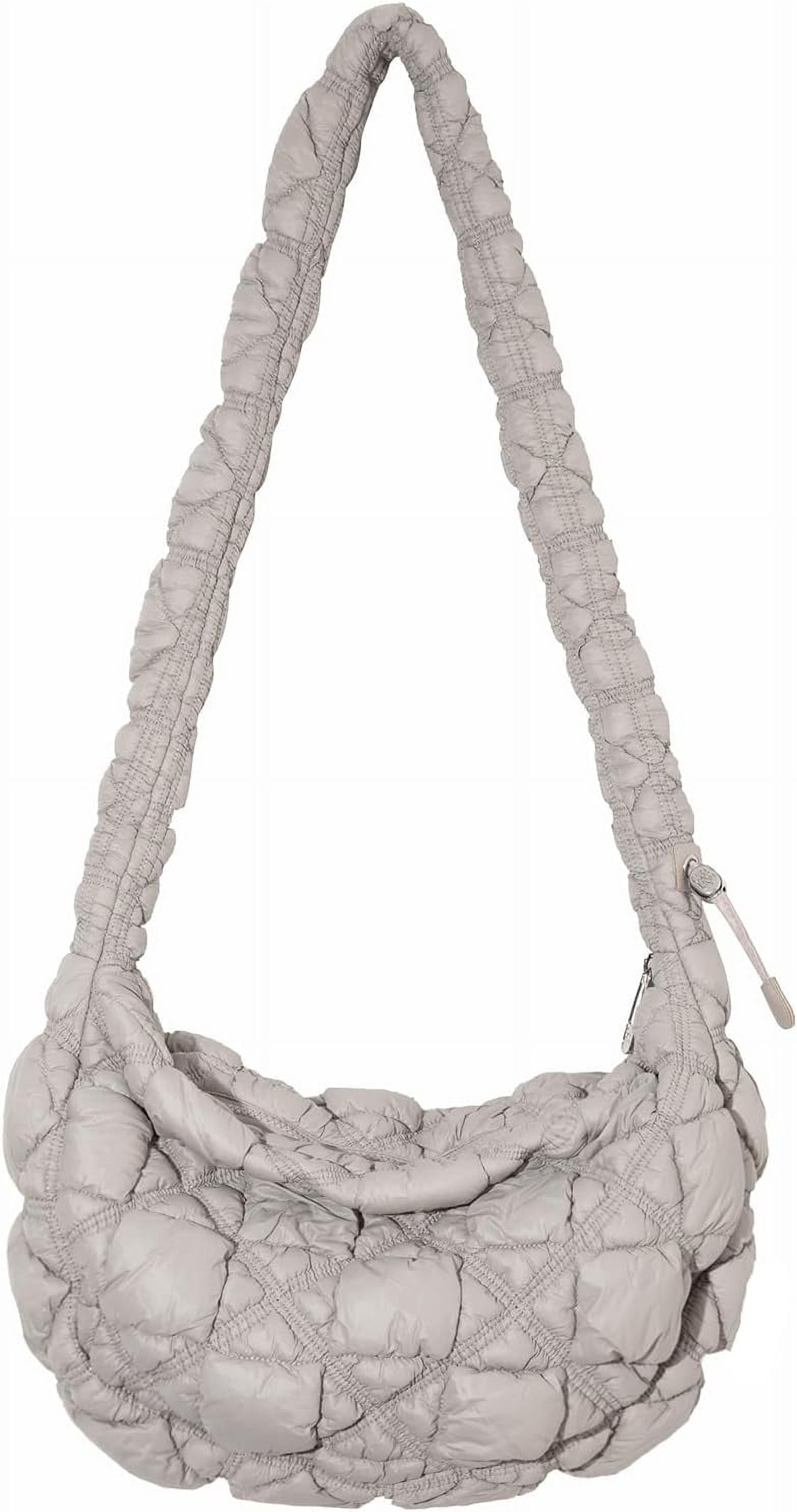 Quilted Shoulder Bag Puffer Handbag Crossbody Purse Padded Cloud Hobo Bag with Adjustable Strap