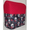 thumbnail image 1 of Quilted Skulls Webs & Roses Cover Compatible for Kitchenaid Stand Mixer by Penny's Needful Things (Red, 4.5/5qt Tilt Head), 1 of 1