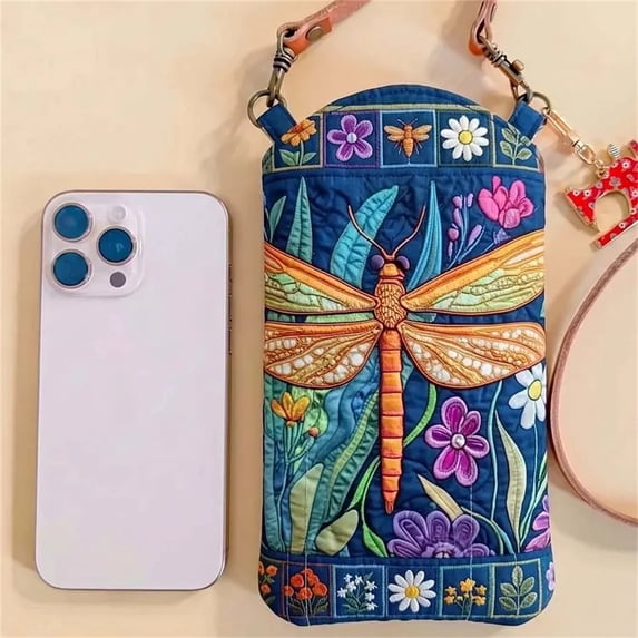 Quilted Slim Phone Crossbody Bag for Women, Animal Pattern Print Lightweight Mini Shoulder Purse, Fade Resistant Durable Stitches