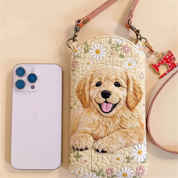 Quilted Slim Phone Crossbody Bag for Women, Animal Print Fashion Lightweight Mini Shoulder Purse