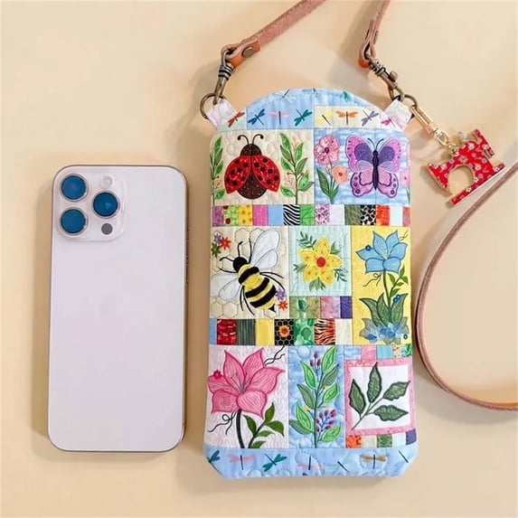 Quilted Slim Phone Crossbody Bag for Women, Animal Print Fashion Lightweight Mini Shoulder Purse