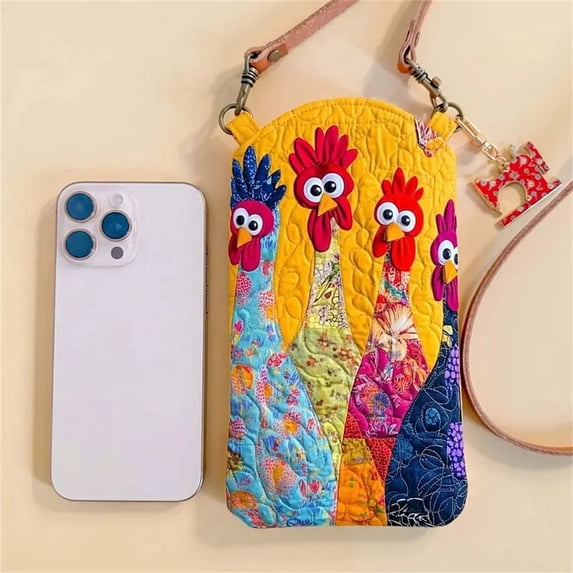 Quilted Slim Phone Crossbody Bag for Women, Animal Print Lightweight Mini Shoulder Purse, Fade Resistant Durable Stitches
