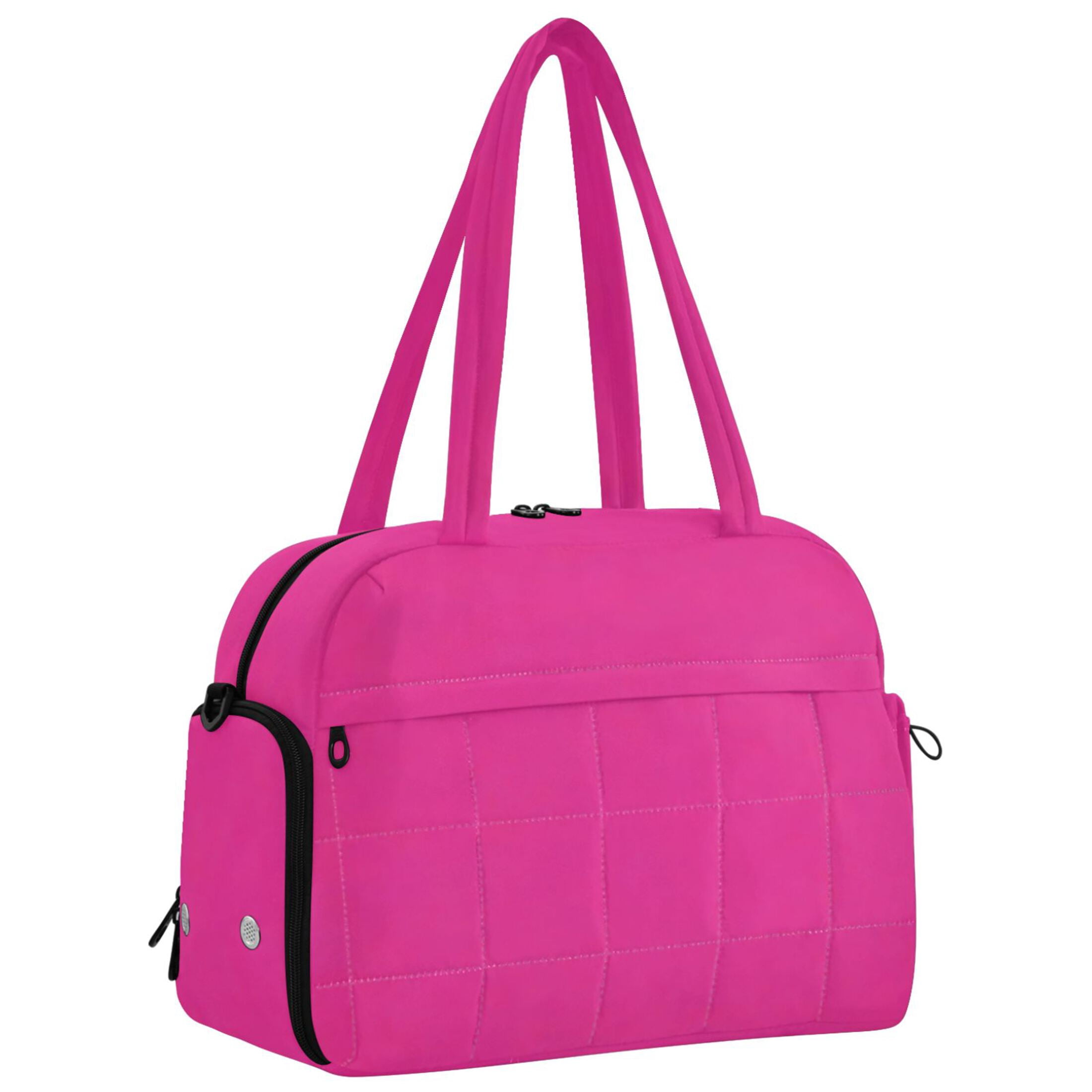 Wet Pattern Quilted Sports Duffel Bags for Women 23L Gym Tote with Shoe Compartment ...