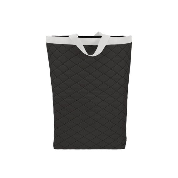 Quilted Standing Laundry Tote Bag (Black) Great for Laundry, Moving, Work Items, Workout Gear and More by Simple Living Solutions