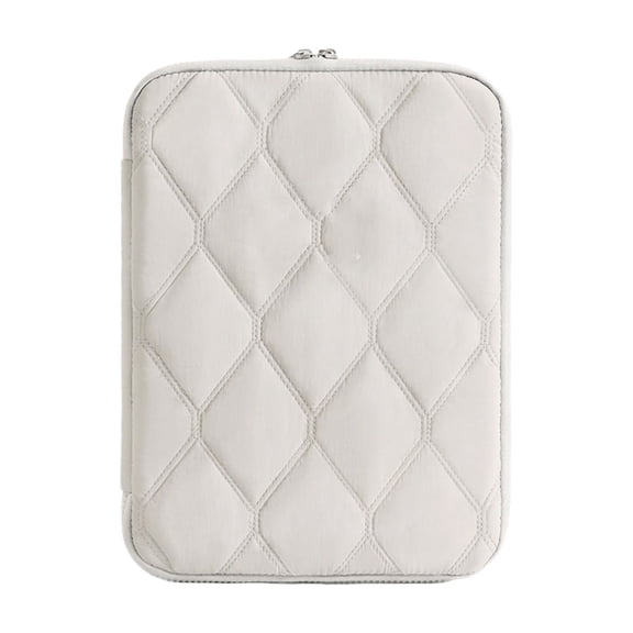 Quilted Tablet Sleeve Case for 11 Inch Tablets Waterproof Shockproof Protective Carrying Bag for Study Travel and Office Use Grey 11.8 x 8.8 Inch