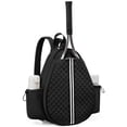 thumbnail image 1 of Quilted Tennis and Pickleball Backpack with Adjustable Straps and Racket Compartment, Lightweight Sports Travel Bag, 1 of 5