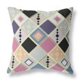 thumbnail image 1 of 20" Quilted Tile Diamonds Broadcloth Blown and Closed Pillow Multi-Color Fabric, 1 of 5