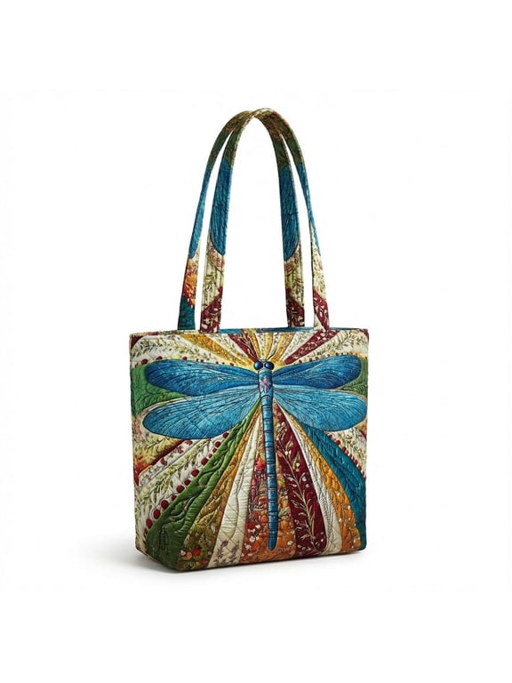 Quilted Tote Bag, Color Bloom, Quilted Shoulder Bag, Gift for Her, Everyday Bag, Reusable Market Tote