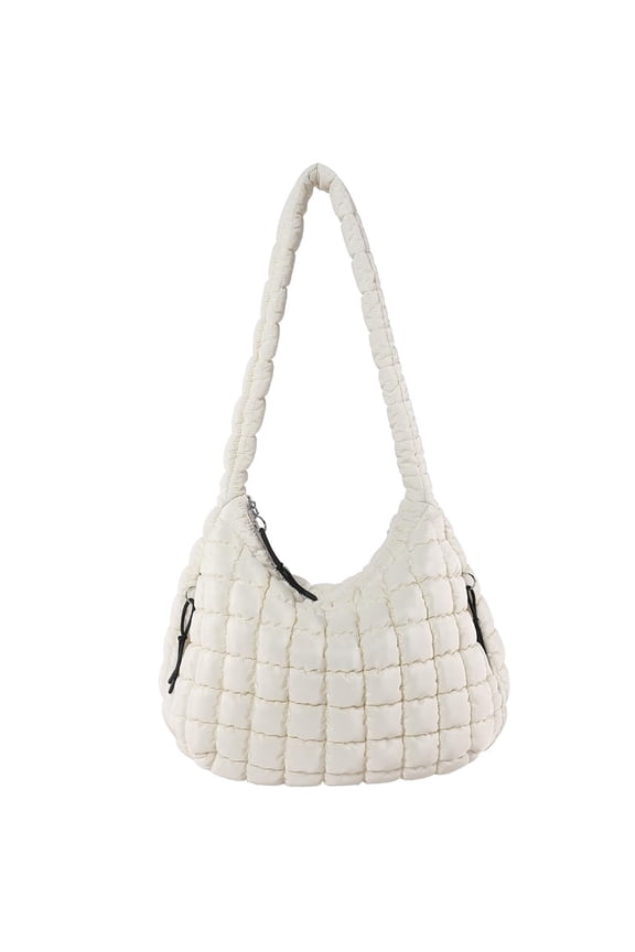 Quilted Tote Bag Large Puffer Crossbody Bag Women Quilted Carryall Puffy Shoulder Bag Padding Hobo Bag