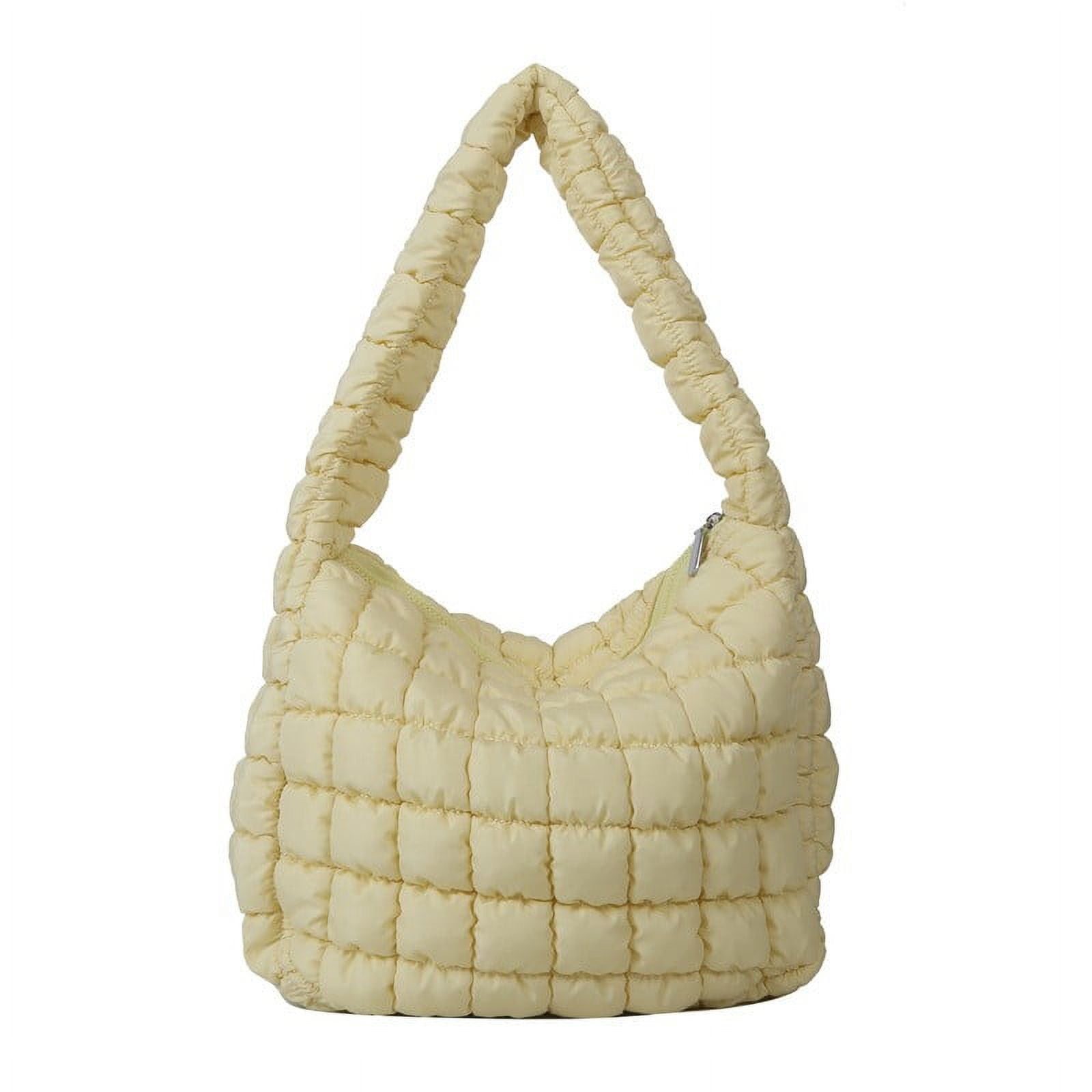 Wide Quilted Shoulder Bag