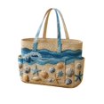 thumbnail image 1 of Quilted Tote Bag,Multi-Pocket Shoulder Bag Large Capacity Handbag for Women,Beach Shopping Bag for Travel and Daily Outings, 1 of 6