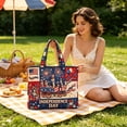 thumbnail image 1 of Quilted Tote Bag Patriotic Stars and Stripes Shoulder Handbag 1776-2026 USA 250th Anniversary Spacious Tote for Daily Use Shopping Work 4th of July Independence Day Events, 1 of 5