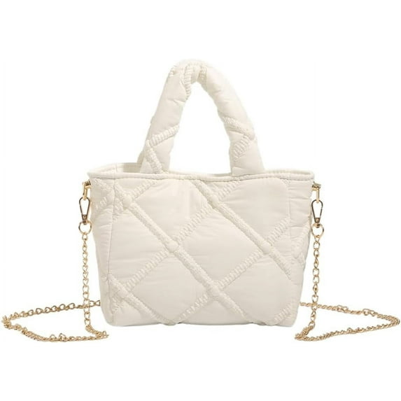 Quilted Tote Bag Puffer Bag Purse for Women Lightweight Quilted Bag Puffy Shoulder Bag Quilted Padded Handbag